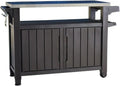 Keter Unity XL BBQ Side Table, Dimensions 134 x 51.7 x 89.6 cm, Grey, Weatherproof